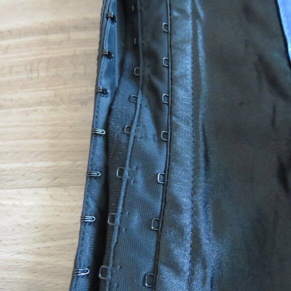 WHIMSIGOTH Goth Dark Fairy Goth Pirate Steampunk Lace Satin Boned Corset Black - Picture 10 of 13